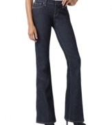 Lucky Brand Jeans refreshes vintage-inspired denim with a dark, clean wash and a crisp flared leg.
