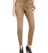 Add a wild touch to your wardrobe with these leopard-printed skinnies from DKNY Jeans.