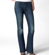 Lithe and sexy, Levi's classic slim curve bootcut jeans are just for you! The antiqued wash gives them a perfectly-worn-in look, too.