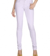 In a light purple wash, these Joe's Jeans skinny jeans are spring's must-have hue in colored denim!
