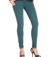 A fall must-have, these GUESS skinny jeans feature a teal wash that hits the colored-denim trend right on the mark!