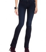 In a classic dark wash, these GUESS bootcut jeans are perfect for a chic everyday look!