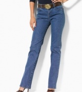 Straight-leg jeans from Lauren Jeans Co. are a flattering and versatile choice, perfect for day or night.