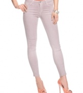 Allover python print adds a fierce flair to these colored-denim Else Jeans skinny jeans -- a hot summer must-have!