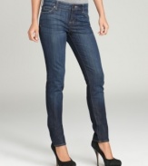 Kut from the Kloth's skinny jeans look long and lean, with a perfectly-worn-in blue wash that you'll love!