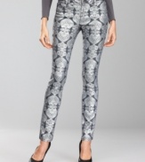 Denim with festive flair from INC: these metallic-foiled jeans get the trend just right.