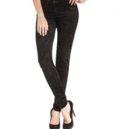 Kut from the Kloth's skinny jeans feature classic five-pocket styling and printed velvet fabric for luxe, body-hugging fit.