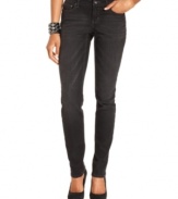 DKNY Jeans offers an essentially downtown look with the skinny Mercer Street jeans, now in a faded black wash!