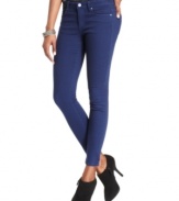In a deep-blue wash, these Else Jeans skinny jeans add a splash of color to a stylish winter wardrobe!