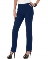 A body-contouring fit with a hint of stretch makes these sleek side-zip pants a versatile essential from Ellen Tracy.