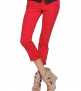 Make a statement in these chic red jeans from Calvin Klein Jeans. The cropped, skinny leg is so flattering, especially with platform wedges!