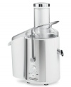 Fresh and refresh. Scrap the soda and make a healthier choice with the Bella Cucina juicer. With a large round feed tube that swallows fruits and veggies whole (or with just a little slicing), it's easy to enjoy all-natural juices every day! One-year limited warranty. Model 13454.