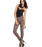 An allover Chantilly lace print moves these Joe's Jeans skinny jeans into hot-trend territory -- pair them with all your fave tops!