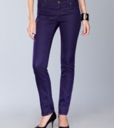Go beyond your basic blues with INC's petite colored skinny denim--jeans become a bright statement!