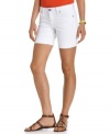 Brighten up in white with these skinny shorts by Kut from the Kloth. They are versatile basics that pair perfectly with colored tops in your closet!