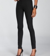 INC combines denim with the comfort of leggings in this updated pair of elastic-waist petite stretch jeans. Pocketless styling keeps the silhouette streamlined.