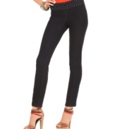 Streamlined and studded, Style&co.'s skinny jeans feature a stretchy slim fit that accentuates your curves. Pair with flats for a fashion-forward day look or wear out on the town with your boldest heels!