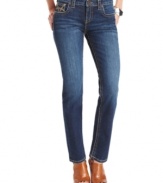 Searching for the perfect, straight-leg jeans? Look no further than Kut from the Kloth's Stevie style, featuring a flattering silhouette and derriere-enhancing fit!