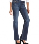 Get a curve-enhancing fit in the Natalie bootcut-leg jean by Kut from the Kloth. Cotton fabric with the right amount of stretch makes them really comfy, too.