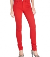 In a bright red wash, these Joe's Jeans skinny jeans hit the colored-denim trend right on the mark!