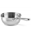 A durable 18/10 stainless steel construction with an impact-bonded aluminum and stainless base keeps heat coming for evenly and expertly cooked meals. Designed with a mess-free pouring spout, this open saucier is your kitchen choice for making sauces, soups, stocks and more. Lifetime warranty.