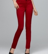 These cool jeggings from DKNY Jeans feature a flawless fit and show-stopping color. Pair them with heels and a glamorous top for a night out or with tall boots and a sweater for the weekend.