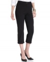 Style&co.'s capri pants look chic cuffed and secured with buttoned roll tabs. Easy to dress up or down!