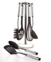 You deserve a hand... or 7! Equip your kitchen for easy prep with essential tools for conquering every recipe that comes your way. From slotted turner to pasta fork, this set includes the versatile basics and brings order & ease to your countertop, too, with the included stand. Lifetime warranty.