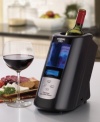 Rely on an extensive library of 33 present temperatures for precision warming and cooling a variety of reds, whites and even champagne wines. The LCD display lights up for easy viewing and simple selection of the best temp to get the most out of your drink! One-year warranty. Model RPC175.