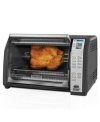 Make more efficient use of your counter space with Black & Decker's toaster oven. This versatile appliance bakes, broils, toasts, reheats and even cooks tender rotisserie meat for dozens of meals made in minimal space. One-year warranty. Model CTO7100B.