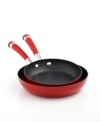 The most popular pan in the world of cooking. Fire up your creativity with this skillet set, which masters the art of making omelets, pancakes, quesadillas and more. These bright red skillets bring your kitchen to life with DuPont Autograph Nonstick interiors and the TOTAL Food Release System, which guarantee easy flipping, turning and release, plus quick cleanup. Lifetime warranty.