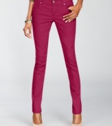 Whether you're choosing bright hues or wear-with-everything beige, INC's skinny jeans get the colored denim trend right!
