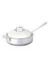 An unrivaled piece to reflect the excellence of the sophisticated chef. Hand-polished and mirror-finished, the versatile sauté pan with innovative high sides combines magnetic stainless steel, an attractive domed lid and dishwasher-safe cleaning for a truly efficient addition. Limited lifetime warranty.