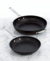 The workhorse of any working kitchen, Le Creuset's exceptional skillets are not just for frying. Forged from hard-anodized aluminum, then impact bonded, this pan is harder than stainless steel and features a healthy, PFOA-free nonstick coating, both inside and out. 10-year warranty.