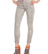 Allover python print adds a fierce flair to these Else Jeans skinny jeans -- a hot summer must-have!
