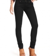 In a chic black wash, these Lucky Brand Jeans skinny jeans are perfect for a sleek fall look!