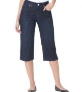 What a cut! Style&co.'s cropped denim makes a statement with a below-the-knee capri length.