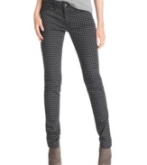 An allover polka dot print adds cheeky-chic style to these Else Jeans skinny jeans -- a hot fall must-have!