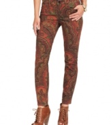 A fall must-have, these Lucky Brand paisley skinny jeans hit the printed-denim trend right on the mark!