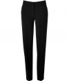 Classic trousers made of synthetic fiber blend - New, feminine silhouette, slim straight legs - Two side slit pockets - Zippered front - Chic design makes it an ingenious business and evening basic - Try it with blouse, blazer and platform pumps