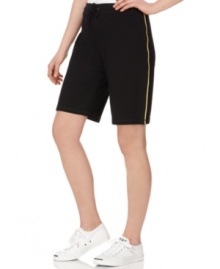 Make yourself comfortable in these pull-on Style&co. Sport shorts featuring a longer Bermuda length and a comfy elastic waistband. You'll like the low price, too!