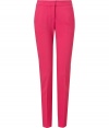 Channel the bold hues of the Bahamas year round in these super stylish coral trousers from Emilio Pucci - Flat front, wide waistband, off-seam pockets, single back welt pocket with button, straight leg - Wear with a silk tunic top and peep-toe platforms
