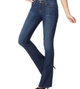 Take a break from skinny denim and try this look from Lucky Brand Jeans. The bootcut leg is ultra-flattering and the wash looks perfectly worn-in!