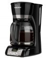 Let hot, flavorful coffee be your wake-up call. This Black & Decker coffee maker features a fully programmable clock/timer that lets you wake up each morning to the aroma of a fresh, eye-opening brew. One-year warranty. Model DCM2160B.
