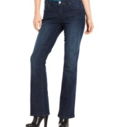 Get a cute, curve-hugging fit from Calvin Klein Jeans with these classic bootcut jeans.