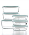 Leakproof, airtight seals guarantee freshness and endless usage, giving these sophisticated glass containers the versatility they need in the microwave, freezer or cupboard.  Convenient clips are a cinch to open and the plastic lids make stacking and compact storage an attractive option. Limited lifetime warranty.