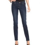 The Mercer jean from DKNY Jeans features a trendy silhouette and studded back pockets for a dash of flash. Perfect for a night on the town, they look great with pumps and a slim-fitting tee!