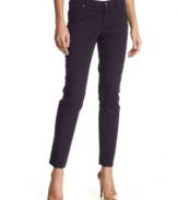 A rich, bold hue makes Ellen Tracy's skinny, cropped jeans instantly fresh.