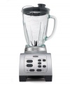 A real machine. When it comes to fruit, ice or frozen drinks, this high-powered blender has it all down to a precise science. The reversing motor alternates blades backwards and forwards for a smooth consistency that effortlessly comes out of the 6-cup dishwasher-safe and scratch-resistant glass jar. 1-year warranty. Model BRLY07-S.