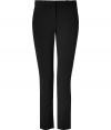 A chic pair of ankle-cropped trousers is a wardrobe essential, and Josephs black stretch style have enduring appeal - Medium rise, in a straight leg, 7/8 cut - Belt loops and zip fly - Slash pockets at sides, single decorative flap pocket at rear - Easy and elegant, perfect for pairing with a button down, a cashmere pullover or a silk blouse and ballet flats or pumps